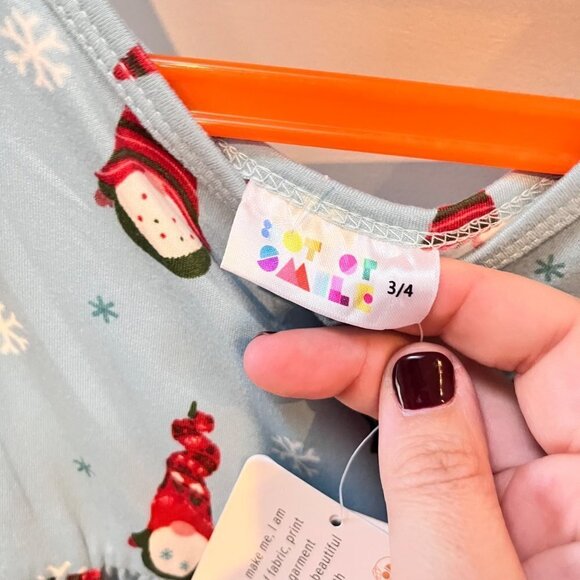 NEW Dot Dot Smile Snowman Holiday Twirl Dress- Size 3/4 - Picture 4 of 5